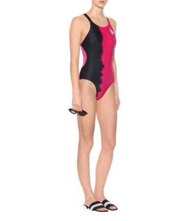 Shop Adidas By Stella Mccartney Dip-dyed Swimsuit In Pink