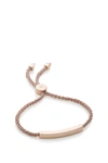 Monica Vinader Rp Linear Friendship Bracelet - Rose Gold Metallica In Metallic