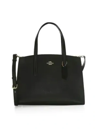 Shop Coach Charlie Leather Carryall In Black