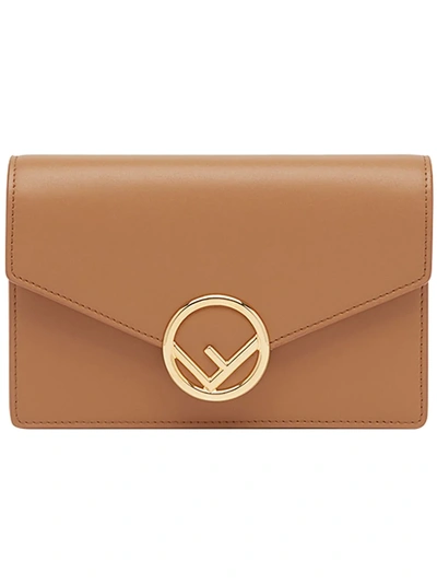Shop Fendi F Is  Wallet On Chain Bag - Brown