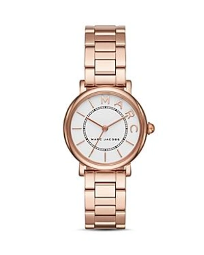 Shop Marc Jacobs Classic Watch, 28mm In White/rose Gold