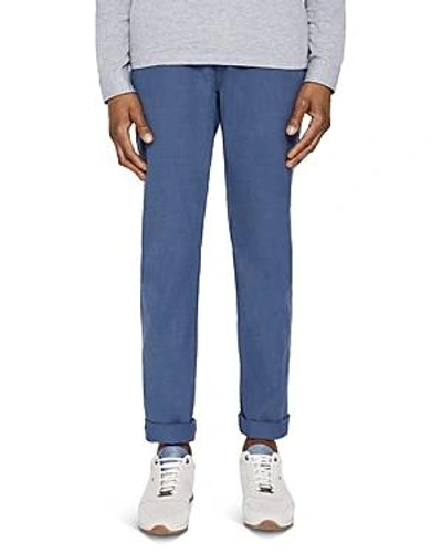 Shop Ted Baker Sheppy Slim Fit Textured Trousers In Navy