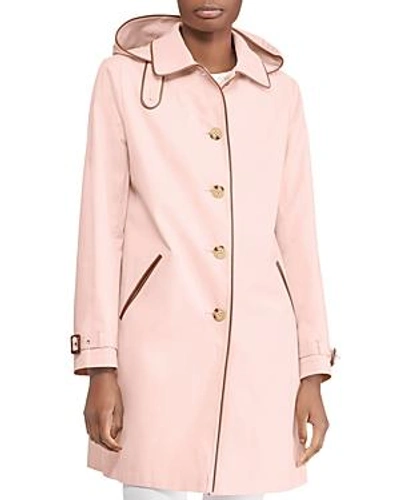 Shop Laurèn Lauren Ralph Lauren Hooded Balmacaan Trench Coat In Blush