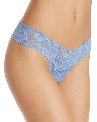 Shop Cosabella Never Say Never Cutie Low-rise Thong In Jewel Blue