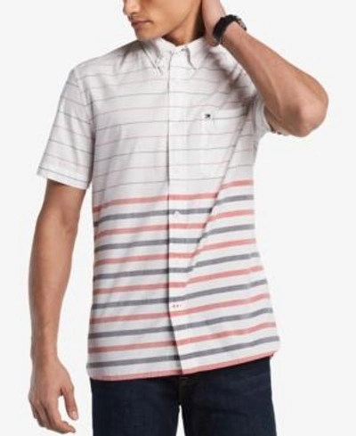 Shop Tommy Hilfiger Men's Prost Gradient Stripe Pocket Shirt, Created For Macy's In Multi