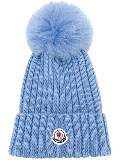 Shop Moncler Pom Pom Knitted Hat