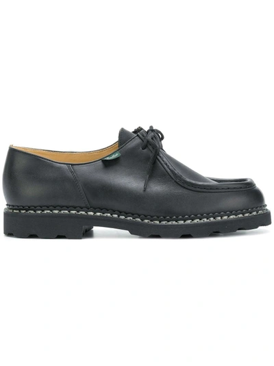 Shop Paraboot Lace Up Loafers - Black