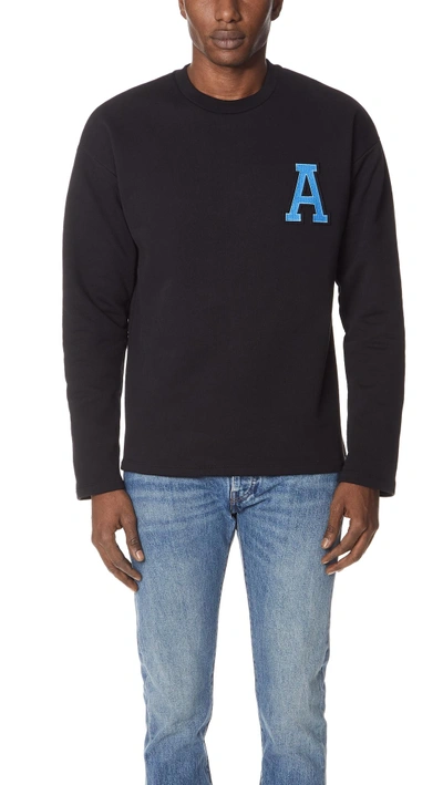 Shop Ami Alexandre Mattiussi A Patch Sweatshirt In Black