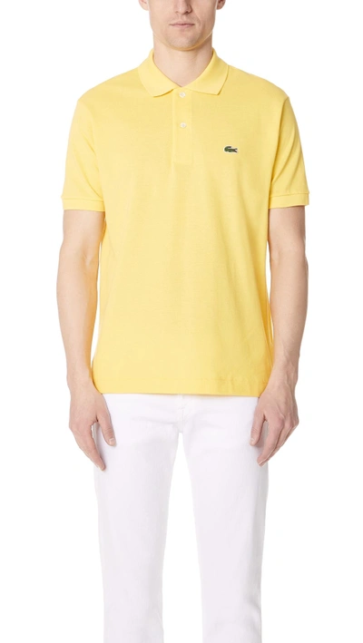 Shop Lacoste Classic Polo Shirt In Daphne Yellow