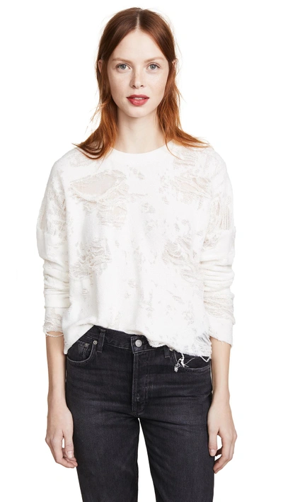 Iro.jeans Iro. Jeans Cenix Distressed Sweatshirt In Ecru | ModeSens