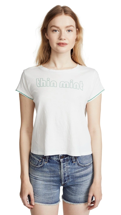 Shop Mother The Crop Goodie Goodie Tee In Thin Mint
