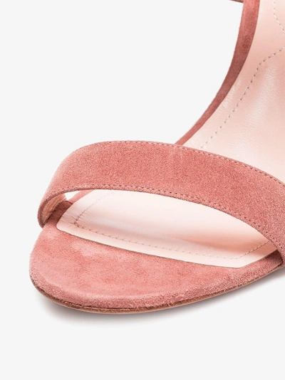 Shop Nicholas Kirkwood Pink Eva 90 Suede Sandals In Pink&purple