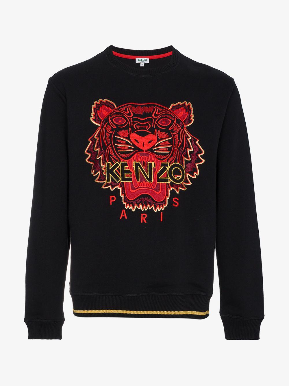 kenzo tiger sweatshirt red