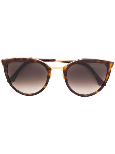 Shop John Dalia Round Sunglasses - Brown