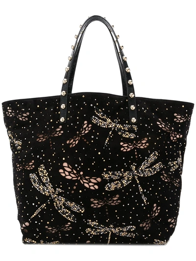 Shop Red Valentino Embellished Dragonfly Tote