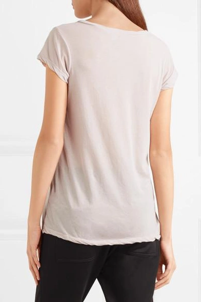 James Perse High Gauge Jersey Deep V Tee In Pink