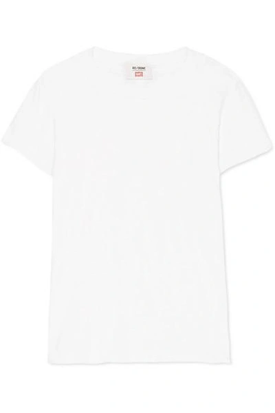 Shop Re/done Hanes Cotton-jersey T-shirt In White
