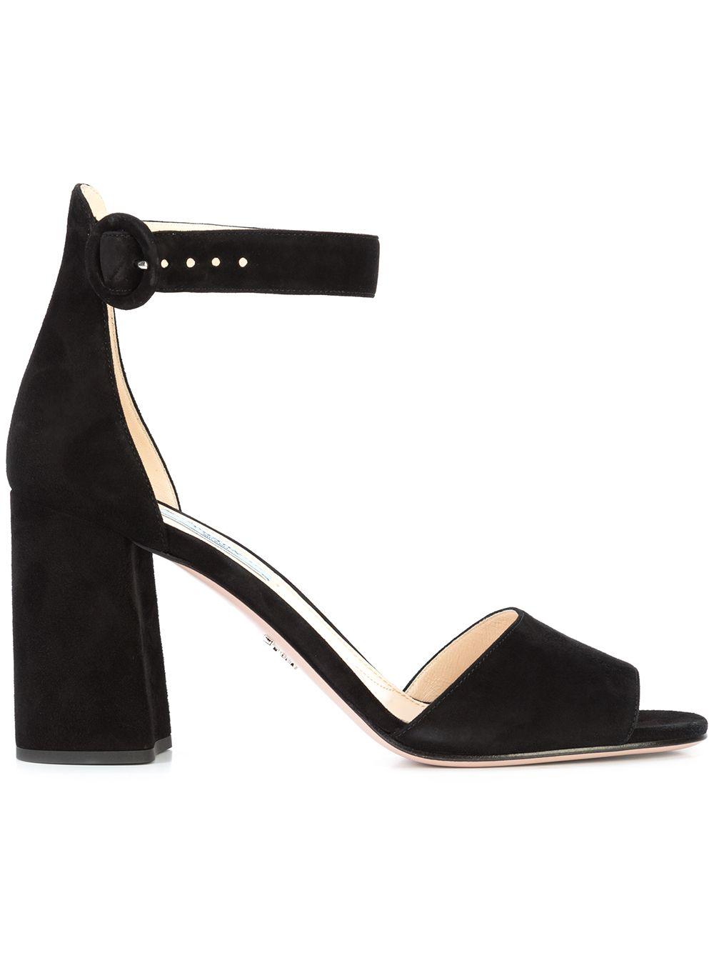 Prada High Block Heel Sandals | ModeSens