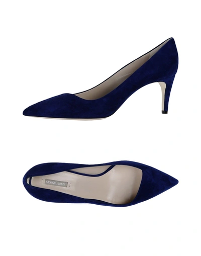 Shop Giorgio Armani Pump In Blue