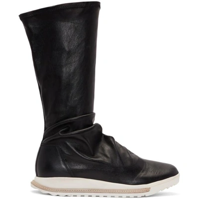 RICK OWENS BLACK DIRT GRAFTON SOCK HIGH-TOP SNEAKERS