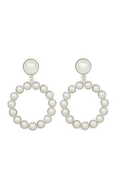 Shop Alessandra Rich Opening Ceremony Pearl Circle Earrings