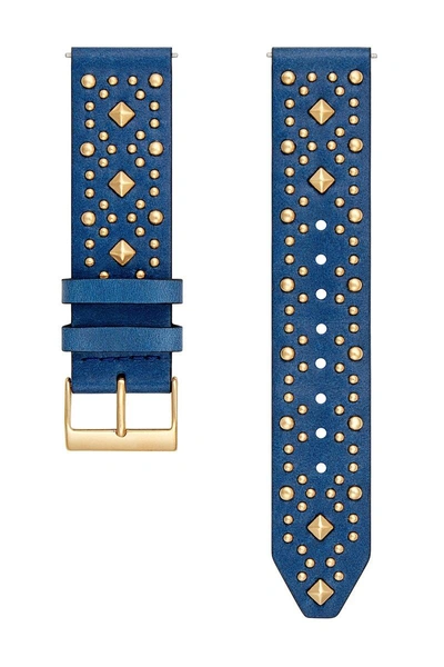 Shop Rebecca Minkoff Major Interchangeable Blue Studded Leather Strap