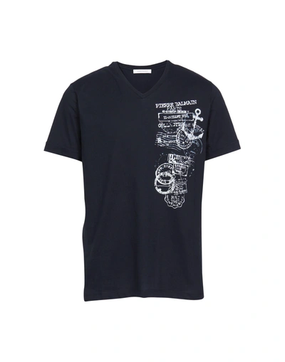 Shop Pierre Balmain T-shirt In Dark Blue