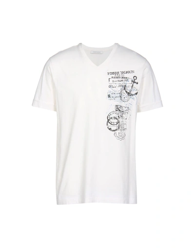 Shop Pierre Balmain T-shirts In White