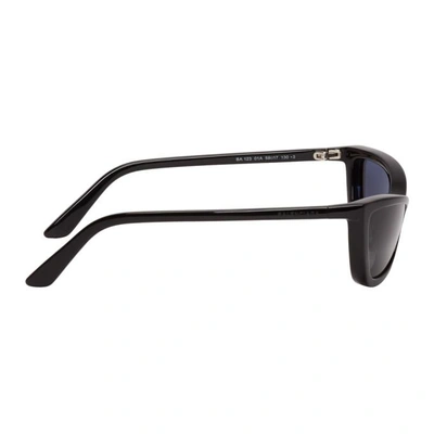 Shop Balenciaga Black Thin Cat-eye Sunglasses In 01a Shinybl