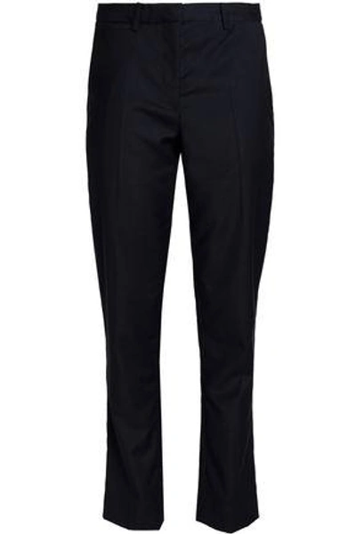 Shop Dion Lee Woman Twill Tapered Pants Midnight Blue