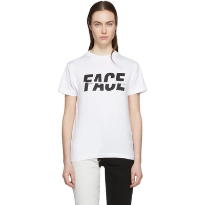 Shop Facetasm White Split Logo T-shirt