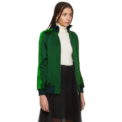 Shop Valentino Green Zip-up Track Jacket