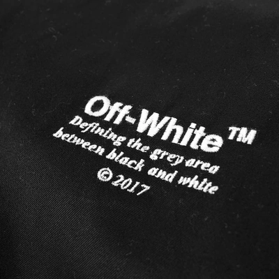 Shop Off-white Helvetica Off Varsity Jacket In Black