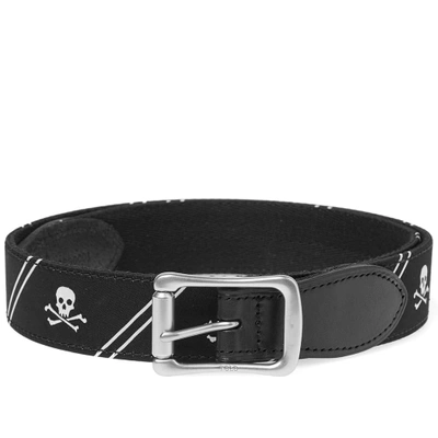 Shop Polo Ralph Lauren Skull Motif Icon Belt In Black