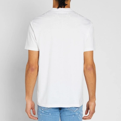 Shop Givenchy Star Embroidered Neck Tee In White
