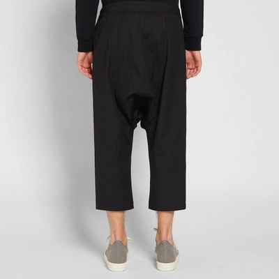 Shop Rick Owens Drawstring Cropped Trouser In Black