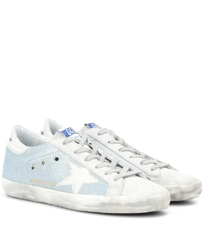 Shop Golden Goose Exclusive To Mytheresa.com - Superstar Leather Sneakers In Blue