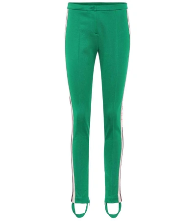 Gucci Embroidered Jersey Stirrup Leggings