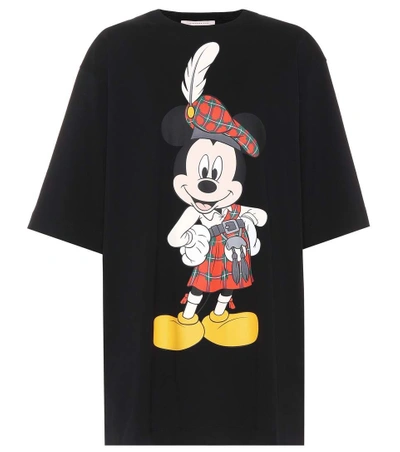 Shop Christopher Kane Mickey Mouse® Cotton T-shirt In Llack