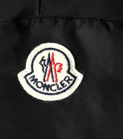 Shop Moncler Actinote Satin Bomber Jacket In Black