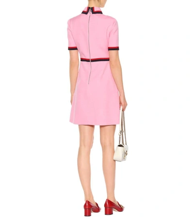 Shop Gucci Silk And Wool Dress In Pink