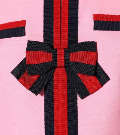 Shop Gucci Silk And Wool Dress In Pink