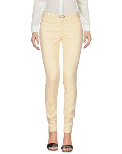 Shop Jeckerson Casual Pants In Light Yellow