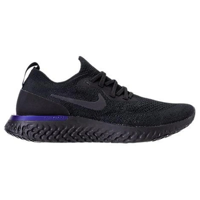 Shop Nike Women's Epic React Flyknit Running Shoes, Black