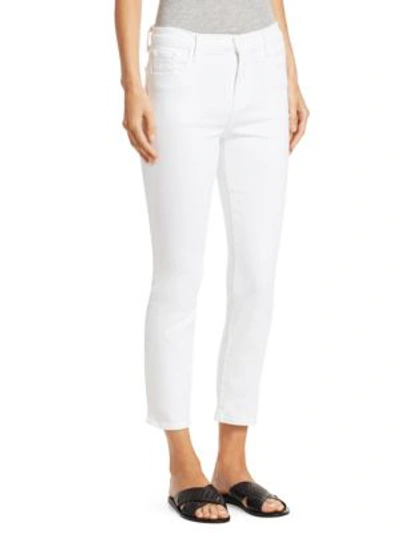 Shop J Brand Women's Ruby High-rise Crop Cigarette Jeans In White