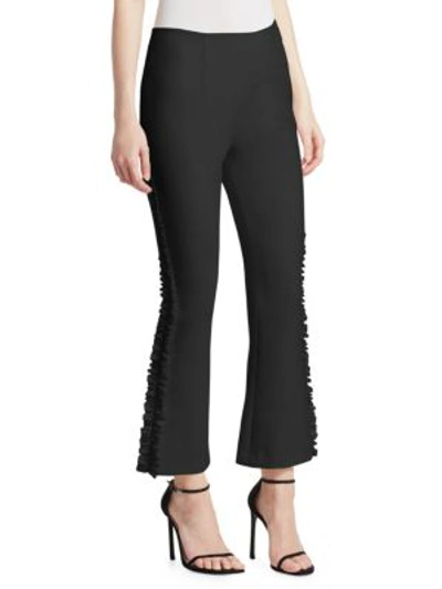 Shop Cinq À Sept Yael Ruffle Pants In Black