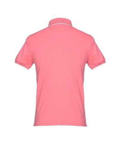 Shop Bagutta Man Polo Shirt Coral Size L Cotton, Elastane In Red