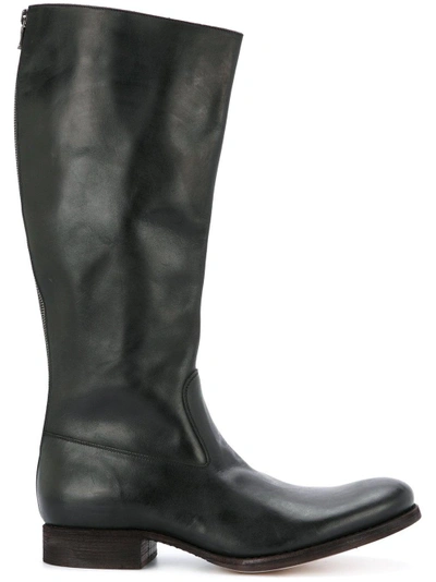 Shop C Diem Long Rear-zip Boots - Black