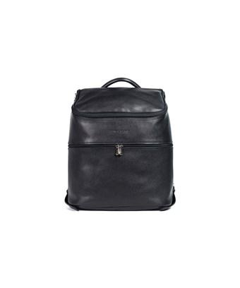 Longchamp Men S Solid Black Leather Le Foulonne Backpack Modesens