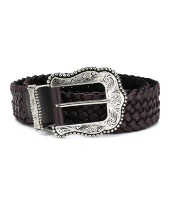 burgundy leather belt womens